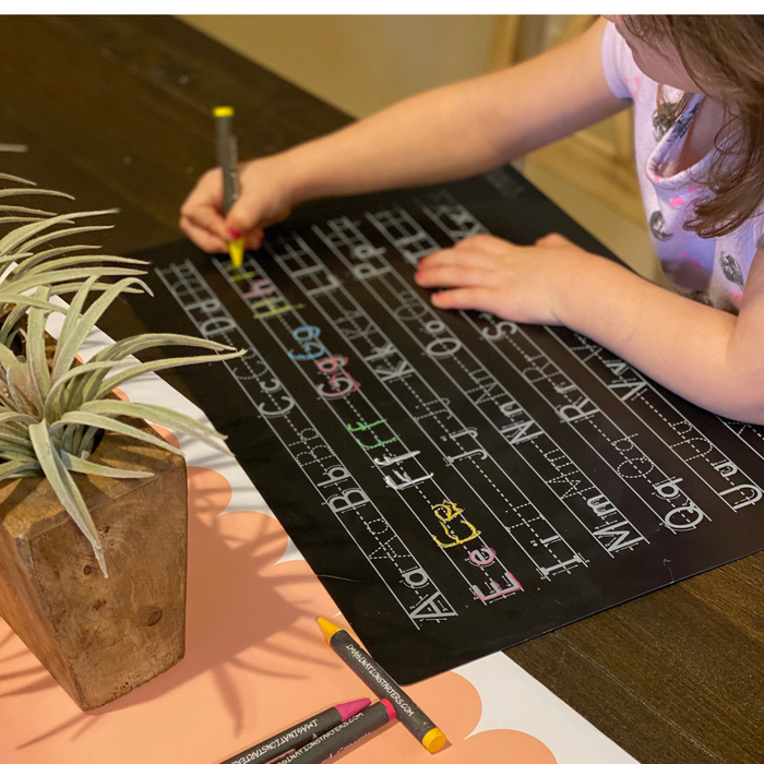 Chalkboard Letters Practice Placemat