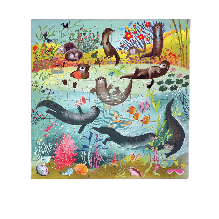 Otters at Play 64 Piece Puzzle