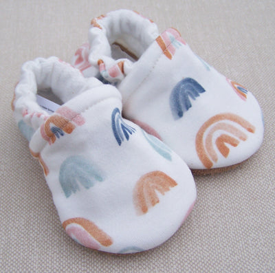 Watercolor Rainbow Organic Cotton Slippers