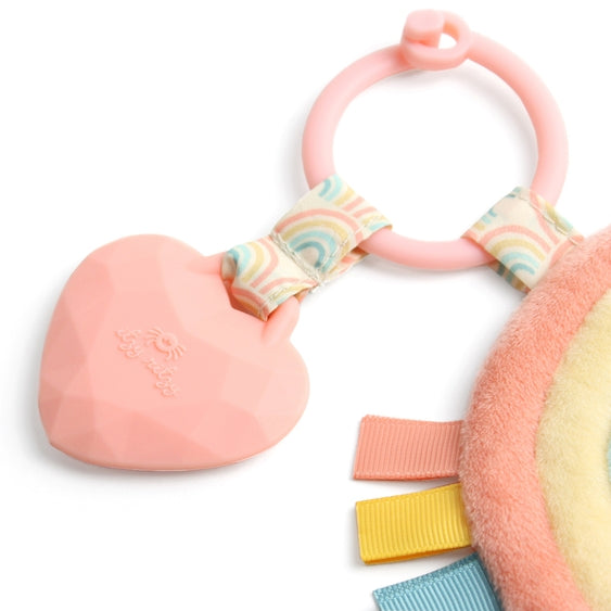 Itzy Pal Plush + Teether Rainbow