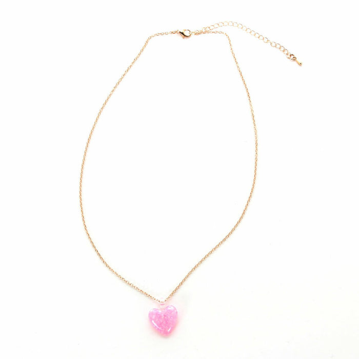 Boutique Glitter Heart Necklace