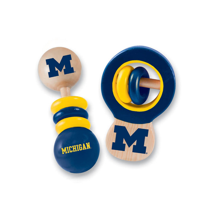 Michigan Wolverines - Baby Rattles 2-Pack