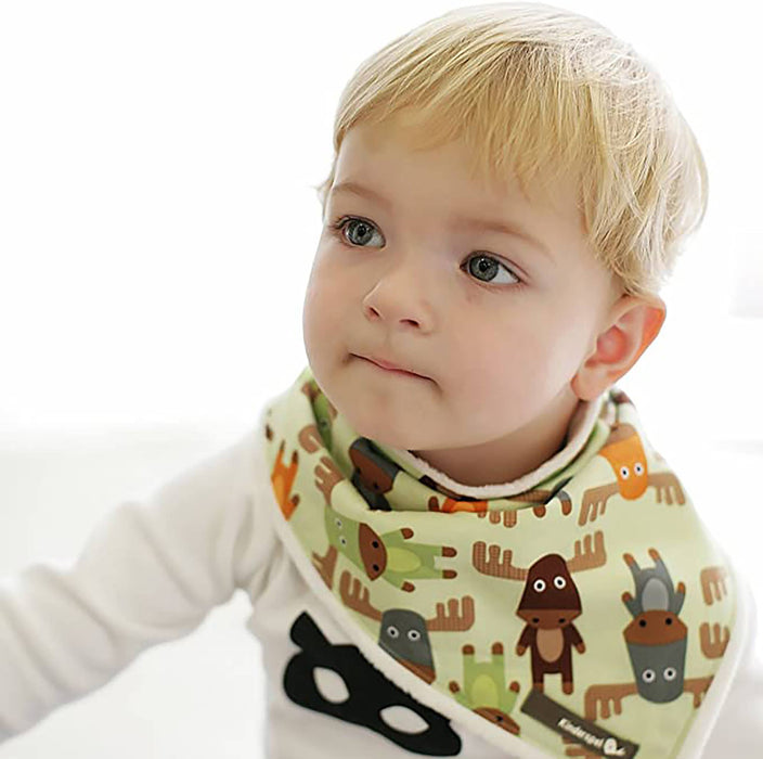 Adjustable Cotton Bandana Scarf Bib with Minky Lining