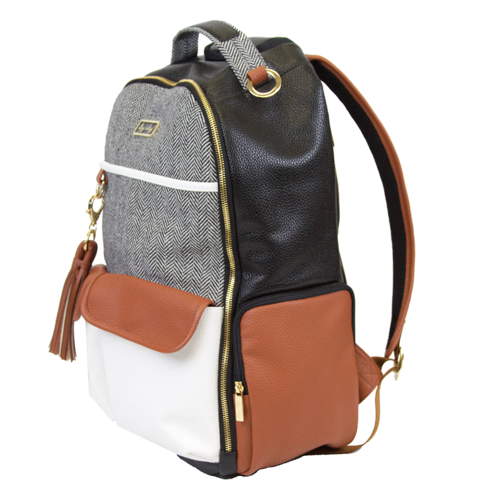 Itzy Ritzy Boss Backpack- Coffee + Cream