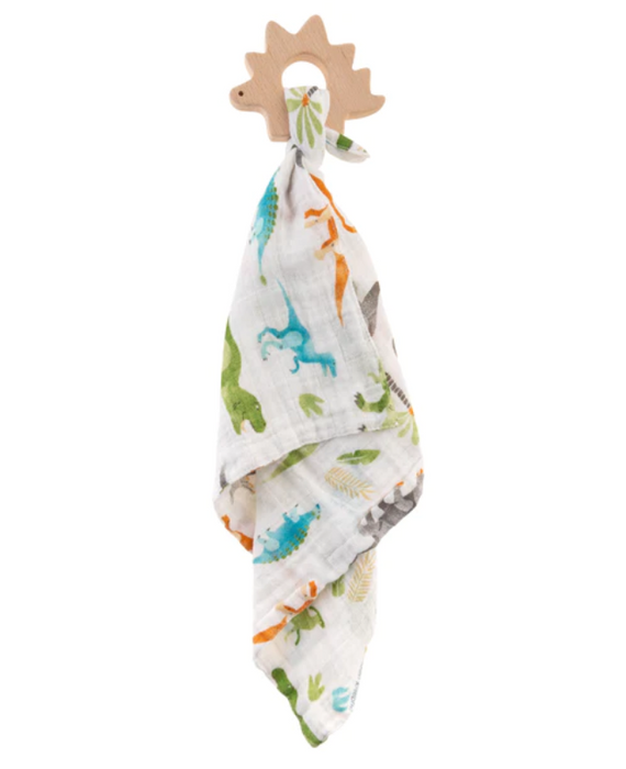 Muslin Lovie with Wooden Teether