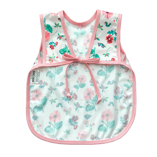 Bapron Bib - Pink Floral Caterpillar (6m-3T)