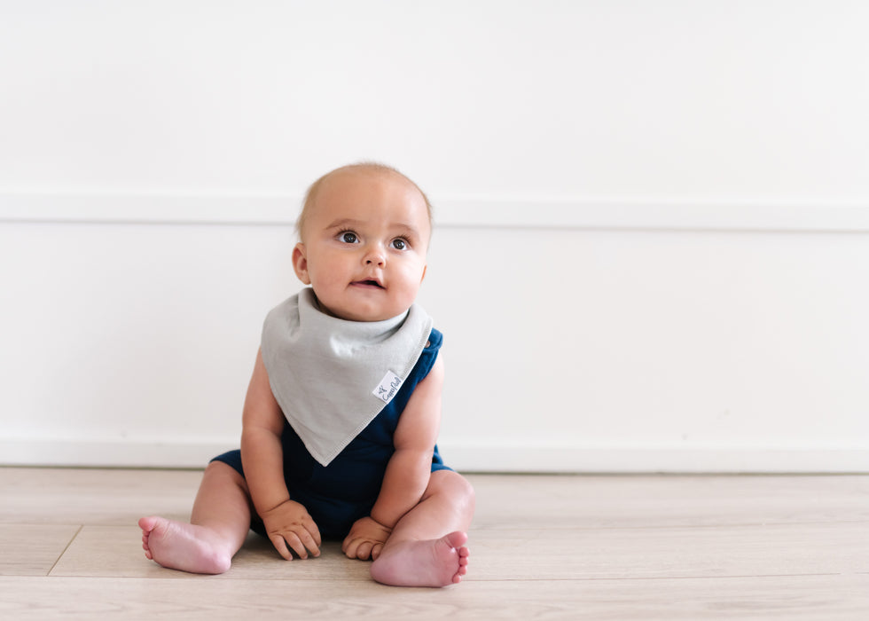 Bandana Bib 4pk- Stone