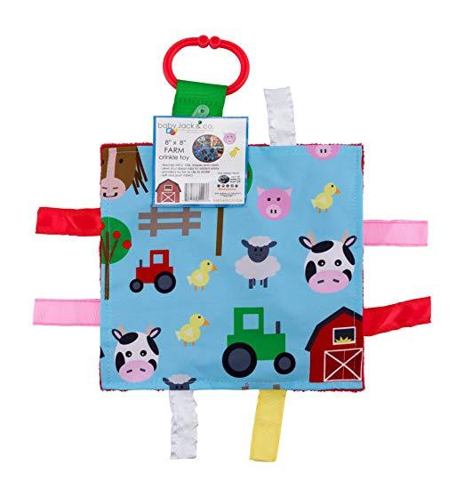 Baby Jack Crinkle Tag Lovey 8" x 8"