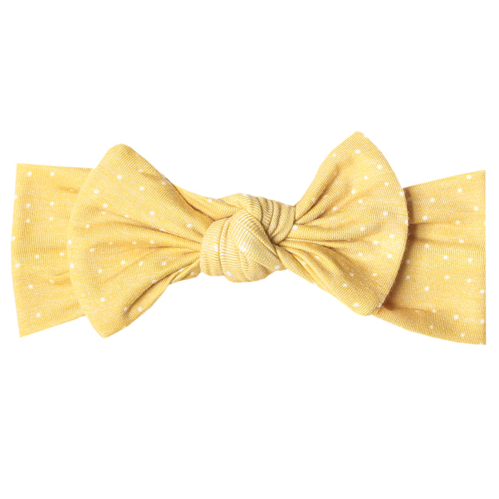 Knit Headband Bow- Marigold