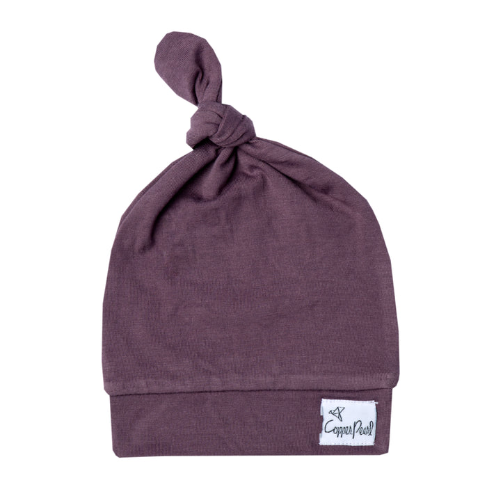 Top Knot Hat- Plum