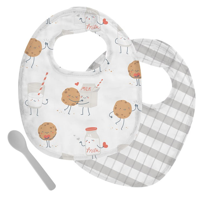 Muslin Bib Set and Spoon